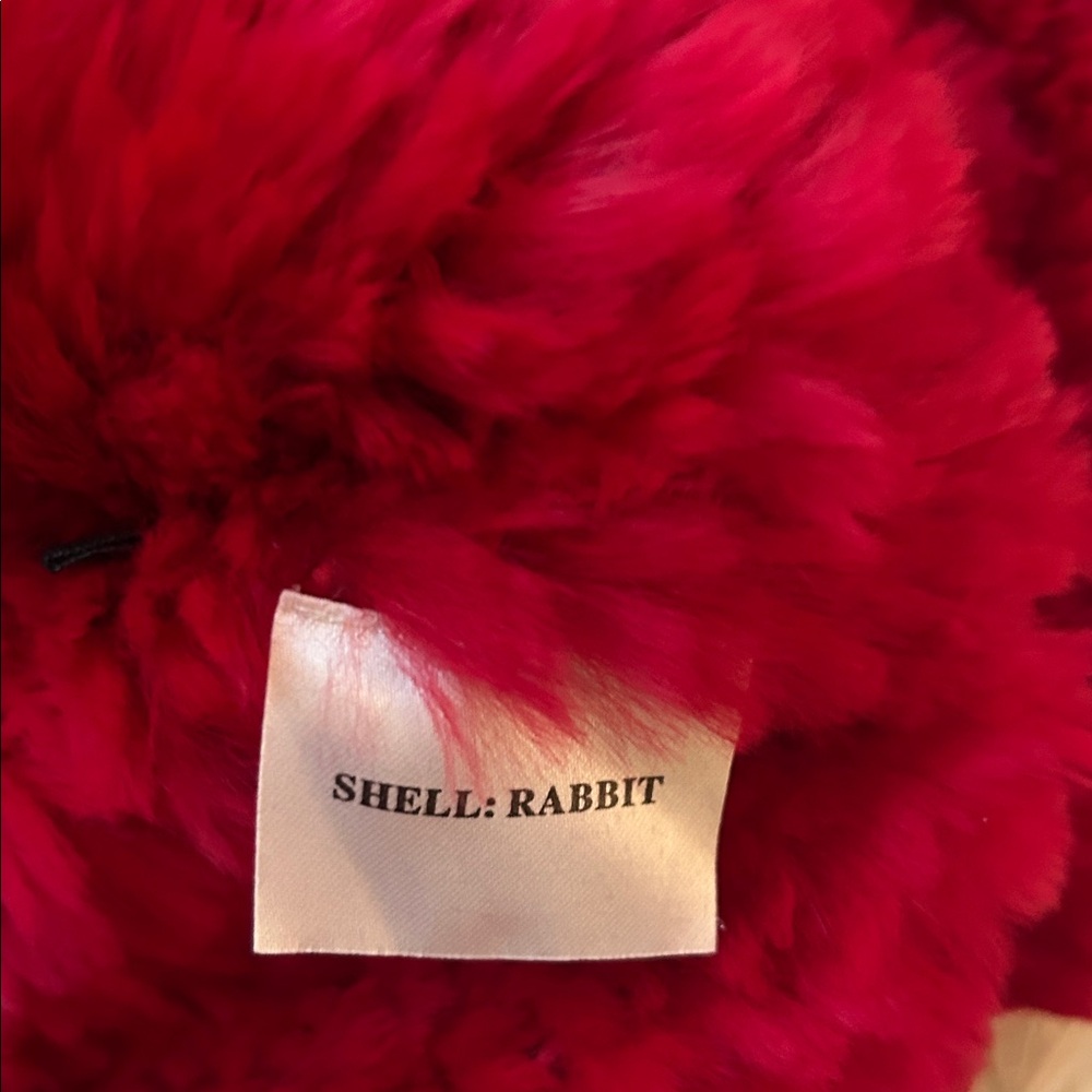 Bloomingdale's Red Fur Jacket - Picture 3 of 4